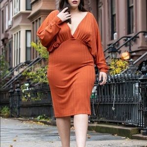 stripe sweater knit dress